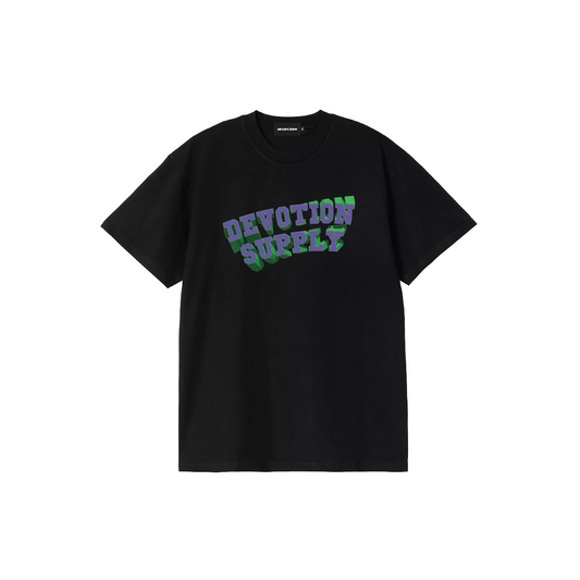 COLLEGE WRAP TEE BLACK